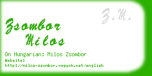 zsombor milos business card